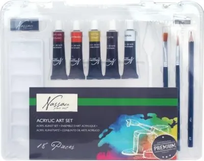 Obrázok produktu pre Akrylová farba Nassau Art štartovacia sada 18 kusov