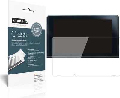 Produktbild von 2x Schutzfolie für Nintendo Switch (2021) - Anti-Shock 9H Folie dipos Glass Kunststoffglas