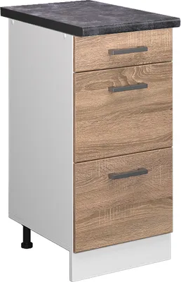 Zdjęcie produktu dla Szafka dolna do kuchni Vicco R-Line Sonoma 40 cm z szufladami, BP Antracyt, Model 46104