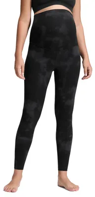 Obrázek produktu pro CRZ YOGA Legíny pro těhotné, délka 71 cm, černá barva s tie-dye vzorem, velikost 36