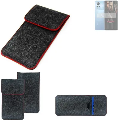 Produktbild von K-S-Trade Handy Schutz Hülle kompatibel mit Infinix Note 12 Turbo Schutzhülle Handyhülle Filztasche Pouch Tasche Case Sleeve Filzhülle dunkelgrau