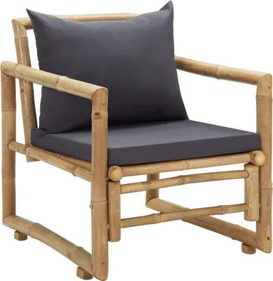 Produktbild von vidaXL Gartenstühle mit Kissen 2 Stk. Bambus