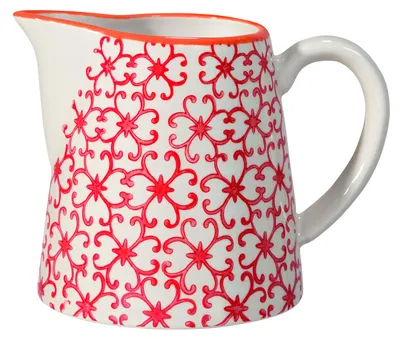 Milchkännchen rot Keramik Ø 8,5 x H 8,5 cm 250 ml