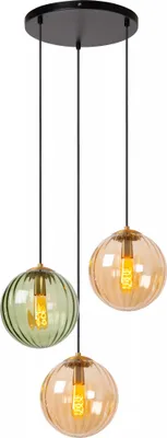 Obrázok produktu pre Závesná lampa MONSARAZ 3xE27 40W Lucide z farebného skla