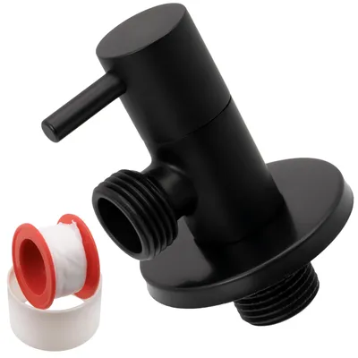 Obrázek produktu pro Rohový uzavírací ventil 1/2" - mosazný s rozetou