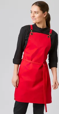 Produktbild von Latzschürze B 70 x L 80cm, rot : 65% Polyester 35% Baumwolle 235 g/m² : rot