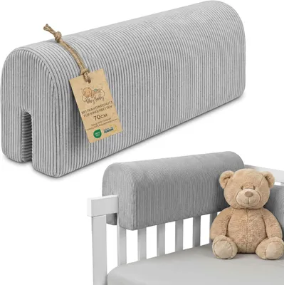 Obrázok produktu pre Chránič hrany postele 70 cm, svetlosivá, pre detská posteľ, ochrana proti pádu