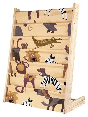 Immagine prodotto di Libreria Kinder con 6 ripiani, finitura in legno, dimensioni 78 x 60 x 29 cm