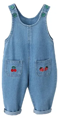 Produktbild von Uni Baby Latzhose aus weicher Baumwolle für Kinder 9 Monate - 5 Jahre