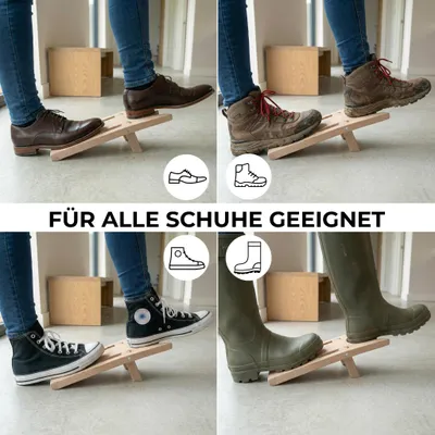 Produktbild von Stiefelknecht klappbar - aus unbehandeltem Buchenholz – Nachhaltig, robust & vielseitig | Schuhauszieher , Schuh Ausziehhilfe - Stiefelauszieher  |  Germany