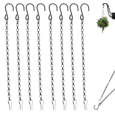 Produktbild von Hängeketten, Pflanzenhänger, 40 cm lange Hängekorbketten, Blumentopfketten, Metall-Pflanzenhänger, Vogelhaus- und Vogelfutterhausketten, zum Aufhängen von Pflanzen und Vogelhäusern