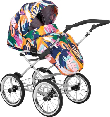 Produktbild von Kunert Romantic 2in1 Kinderwagen in Bunt mit AIR Wheels und grauem Rahmen