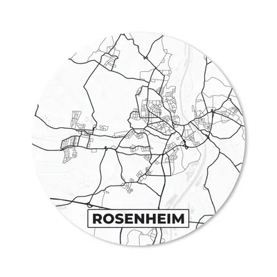Produktbild von MuchoWow® Mauspad Mousepad Karte - Rosenheim - Stadtplan 50x50 cm - Mousepads - Maus Mat - Pad - Mausunterlage - Vinyl