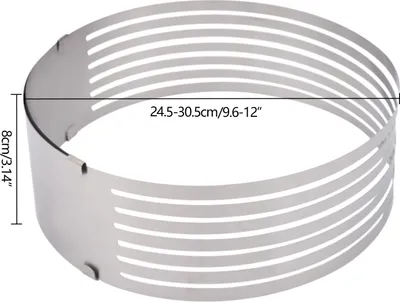 Produktbild von Tortenring Kuchenring Backformen Backzubehör Cake Ring Backrahmen Tortenrahmen Verstellbar Edelstahl