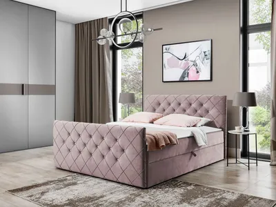 Obrázok produktu pre Americká jednolôžková posteľ 120x200 NATAL - levanduľová + topper ZDARMA
