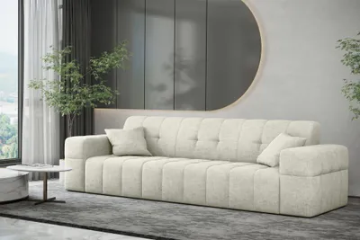 Productafbeelding van Bank Designersofa NANCY, 3-zits, bekleed met stof "Perfect Harmony Pearl"