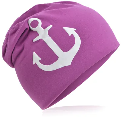 Produktbild von Kinder Beanie Gross Anker Orchidee L