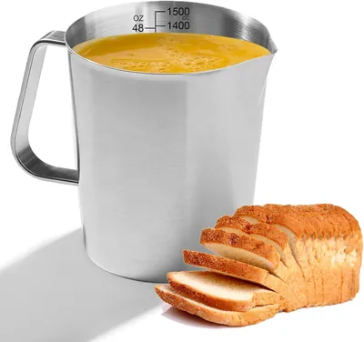 Produktbild von Edelstahl Messbecher 1.5 L, mit Griff, für Küche
