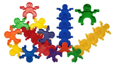 Image de Poupées de chantier colorées, 36 pièces