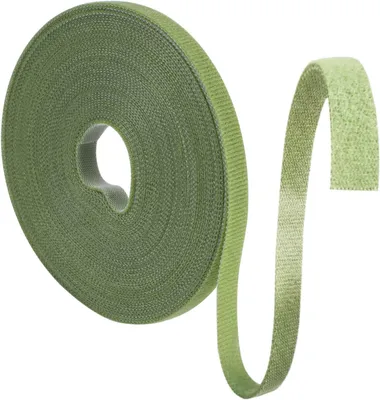Produktbild von 15 Meter lange Nylon-Kabelbinder mit Klettverschluss, grün, 10 mm, ein praktischer Haushaltsgegenstand.