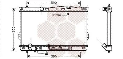 Produktbild von VAN WEZEL 82002078 Kühler Wasserkühler Motorkühler für HYUNDAI TRAJET (FO)