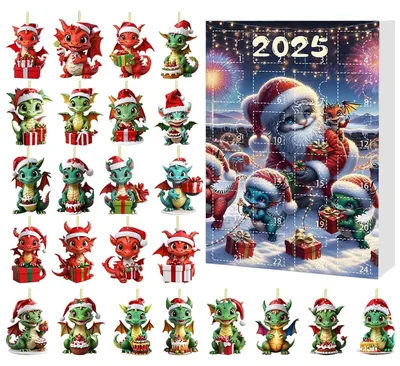 Imagen del producto de Calendario de Adviento Dinosaurio 24 Días Navidad Dinosaurios Cuenta Atrás Juguete Modelo A