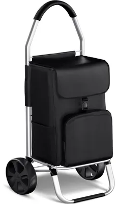 Immagine prodotto di Avalo Carrello per la Spesa con Scomparto Refrigerante - Pieghevole - Borsa per la Spesa Rimovibile - Carrello per la Spesa