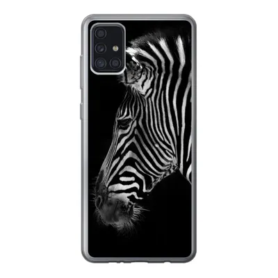 Produktbild von MuchoWow® Handyhülle Schutzhülle Hülle für Samsung Galaxy A52 5G Zebra - Wilde Tiere - Schwarz Silikon Softcase Handy Hülle - Umschlag
