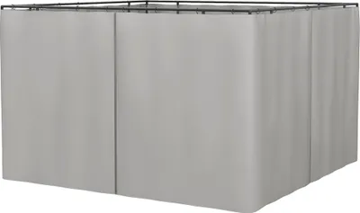 Produktbild von Outsunny 4 Seitenteile für 3x3 m Pavillon mit Haken Seitenwände Hellgrau
