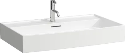 Image de LAUFEN Kartell lavabo à encastrer, 3 trous pour robinet, avec trop-plein, 800x460mm, H8103364001081