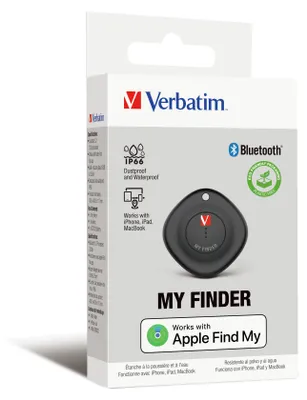 Zdjęcie produktu dla Verbatim My Finder, Osobisty, Wyszukiwarka, Czarny, Odporny na kurz, Wodoodporna, Kopolimer akrylonitrylo-butadieno-styrenowy (ABS), Poliwęglan (PC), IP66