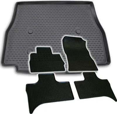 Produktbild von Gummi Kofferraumwanne + Fußmatten Set für BMW X5 E53, Bj. 5/2000-2/2007