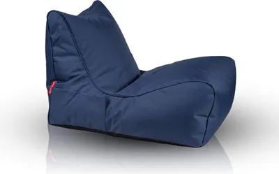 Produktbild von Ecopuf, Flavio, Sitzsack Pouf, Sack Poufsessel Pufsack, mit Seitentasche, Blau Nc8