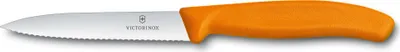 Image de Victorinox SwissClassic Couteau à légumes à lame moyenne ondulée 10 cm orange