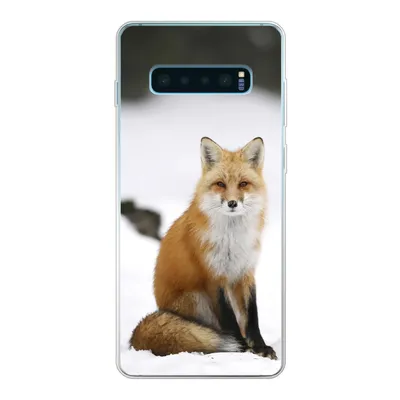 Produktbild von MuchoWow® Handyhülle Schutzhülle Hülle für Samsung Galaxy S10 Plus Fuchs - Schnee - Winter Silikon Softcase Handy Hülle - Schutzhülle