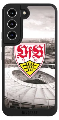 Produktbild von NIVOCASE Handyhülle für Samsung Galaxy S22  Hülle NIVOpure Case Schwarz Offizielles Lizenzprodukt Stadion VfB Stuttgart