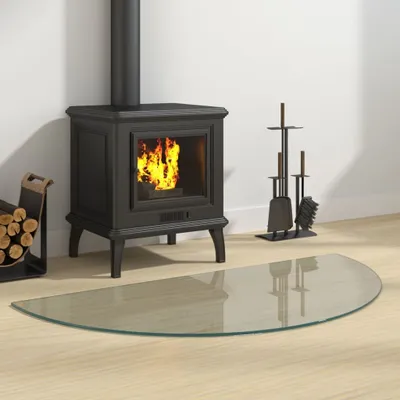 Obrázek produktu pro vidaXL Skleněná ochranná deska proti jiskrám půlkulatá 1000x500 mm
