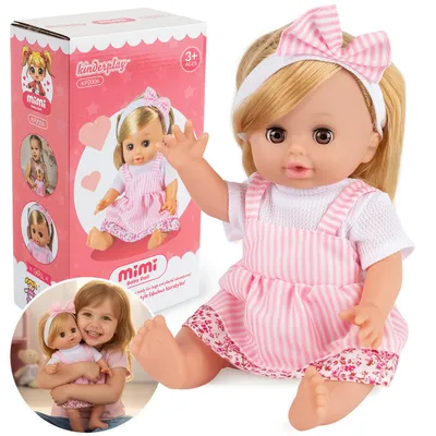 Produktbild von Interaktive Babypuppe MiMi 30 cm von Kinderplay – spricht, weint und schließt die Augen für realistisches Rollenspiel