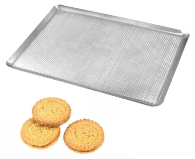 Imagen del producto de GOBEL – Bandeja perforada para pastelería – Aluminio – Microperforaciones – – 40x30x1 cm
