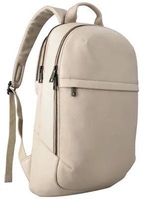 Produktbild von Accezz Leder-Laptop-Rucksack 16 Zoll – Beige