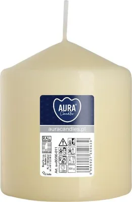 Zdjęcie produktu dla Świeca walec BISPOL Aura 38H 9CM SW80/90 KREMOWA
