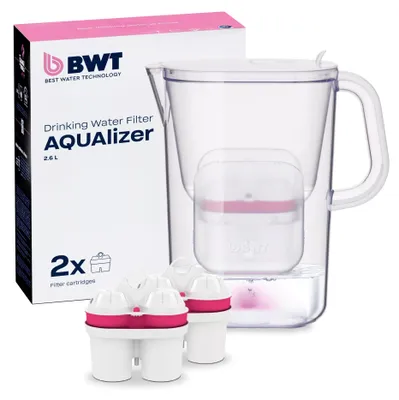 Wasserfilter 2,6 l + 2 Mg-Patronen – Kalk- & Chlorreduzierung