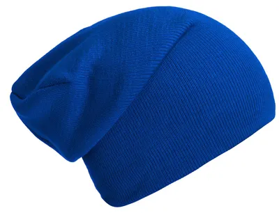Produktbild von Wintermütze klassische Slouch Beanie one size - Blau