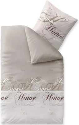 Immagine prodotto di Set di biancheria da letto in morbida flanella, 135x200 cm, beige, con federa