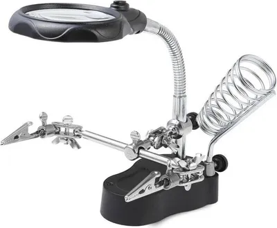 Obrázek produktu pro Verk 09049 Držáček s lupou-třetí ruka s LED osvětlením