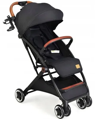Obrázek produktu pro Skládací kočárek s nastavitelnou opěrkou zad BC10067BK, nosnost 15 kg, černý