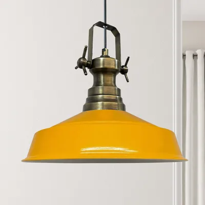 Produktbild von Hängelampe Industrial Asletl Pendelleuchte 40 cm - Gelb