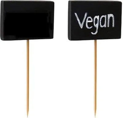 Produktbild von PAPSTAR Fingerfood-Picker 8,5 cm, schwarz, ideal für Buffets | Beutel (20 Stück)