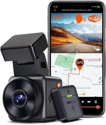 Image de Caméra embarquée avec Wi-Fi - petite caméra embarquée avec mode nuit HDR - enregistrement en boucle - capteur G - mémoire de 512 Go