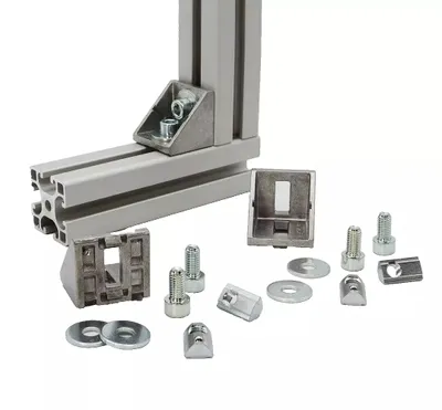 Produktbild von 10x Befestigungswinkel für Aluprofil 40x40 und 40x80 - Nut 8 Winkel-Verbinder (Item kompatibel)